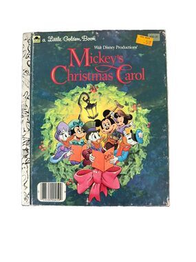 Little Golden Book Walt Disney Productions Mickey's Christmas Carol 1983
